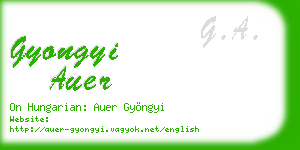 gyongyi auer business card